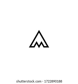 letter AM logo concept, icon logo, font logo