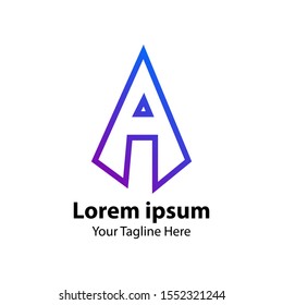 Letter A Logo Concept. Modern Logo Design With color gradation