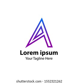  Letter A Logo Concept. Modern Logo Design With color gradation