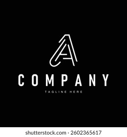 letter a logo concept with simple minimalist design illustration template brand product symbol letter