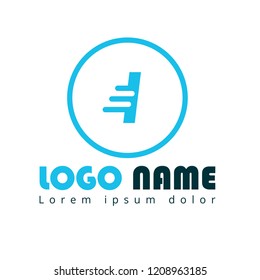 letter I logo concept. speed concept