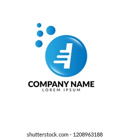 letter I logo concept. speed concept