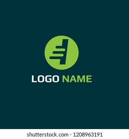 letter I logo concept. speed concept
