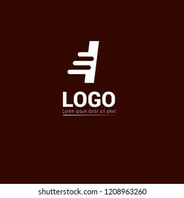 letter I logo concept. speed concept