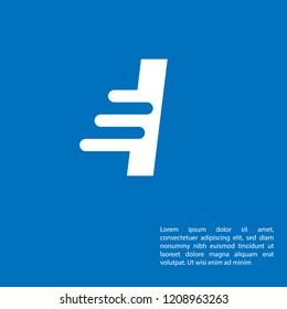 letter I logo concept. speed concept