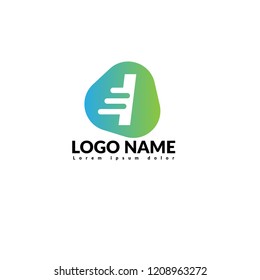 letter I logo concept. speed concept
