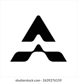 A letter logo concept template vector