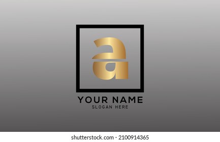 letter A logo concept vector with flat colorful style