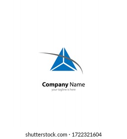 letter A logo concept with white background