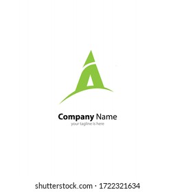 letter A logo concept with white background