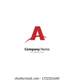 letra A concepto de logotipo con fondo blanco