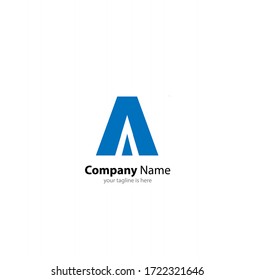 letter A logo concept with white background