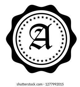 letter A logo concept.vintage emblem. Designed for your web site design, logo, app, UI.Calligraphic Elegant line art logo design.