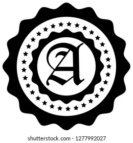 letter A logo concept.vintage emblem. Designed for your web site design, logo, app, UI.Calligraphic Elegant line art logo design.