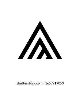 Plantilla de icono de confirmación del logotipo de la carta AM