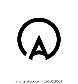 Plantilla de icono del logotipo de carta A