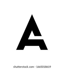 Plantilla de icono del logotipo de carta A
