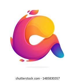 Letter A logo consisting of fire flames. Font style, vector design template elements for your application or corporate identity.
