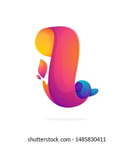 Letter I logo consisting of fire flames. Font style, vector design template elements for your application or corporate identity.