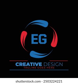 EG letter logo creative design. EG unique design. EG creative initials letter logo concept.
