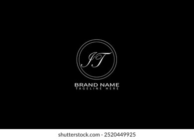 IT letter logo creative design. IT unique design. IT letter logo design on black background.