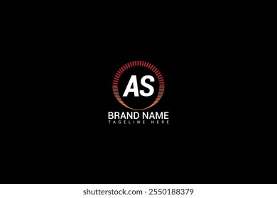 AS letter logo creative design. AS unique design. AS creative initials letter logo concept. AS letter logo design on black background.