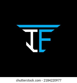 IF letter logo creative design with vector graphic