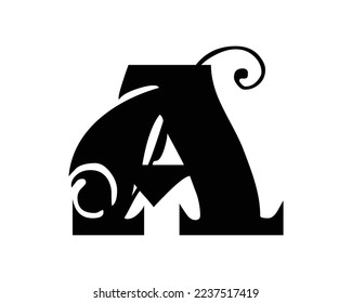 A letter logo creative design vector template.