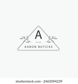 Un logotipo de la letra con un concepto floral creativo para el Vector premium de los bienes raíces de la belleza del negocio de la compañía