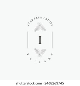 Leí el logotipo con un concepto floral creativo para la empresa de Vector inmobiliario de la belleza premium
