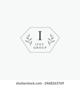 Leí el logotipo con un concepto floral creativo para la empresa de Vector inmobiliario de la belleza premium