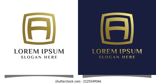 A letter logo with creative modern syle Premium Vector
