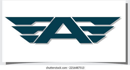 A letter logo with creative modern syle Premium Vector