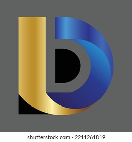 Logotipo de la carta, logotipo D, diseño del logotipo de la letra D creativa.