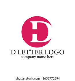 letter logo. D letter logo. logo design template. 