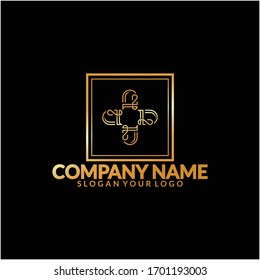 la letra logo D y L en oro con tonos glamorosos y lujosos