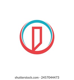 Letter logo D unique concept Premium Vector