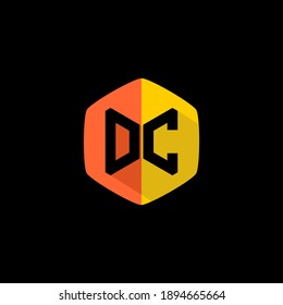 Letter logo DC. Heaxagon design vector