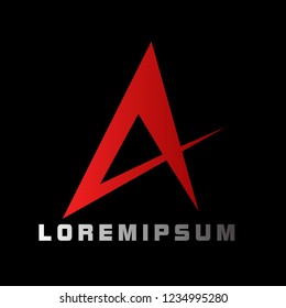 Letter A logo with deep philosophy for technology startup company. letter A logo design has mean elegant, initial and luxury for company sign