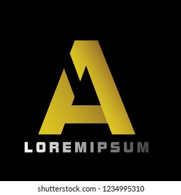 Letter A logo with deep philosophy for technology startup company. letter A logo design has mean elegant, initial and luxury for company sign