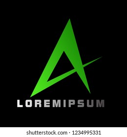 Letter A logo with deep philosophy for technology startup company. letter A logo design has mean elegant, initial and luxury for company sign