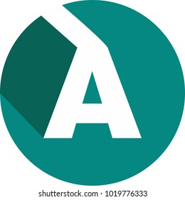 the letter A as a logo design