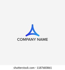 Letter A logo design