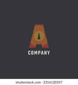Diseño del logotipo de la letra A. Un logotipo