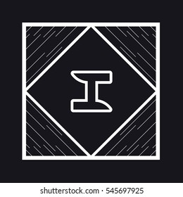 I letter logo design