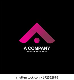 letter A logo design 