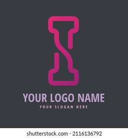 Logo-Design des Buchstaben I im 3D-Stil