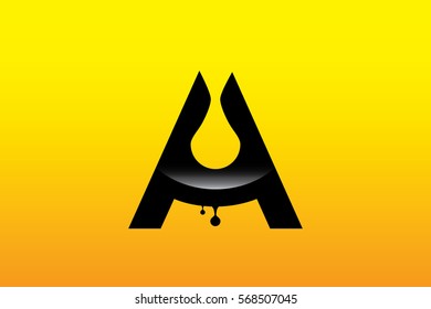 The Letter A Logo Design. "A" on the letter, a stylish graphic design on white.