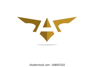 The Letter A Logo Design. "A" on the letter, a stylish graphic design on white.