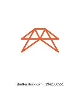 Letter A logo design abstract